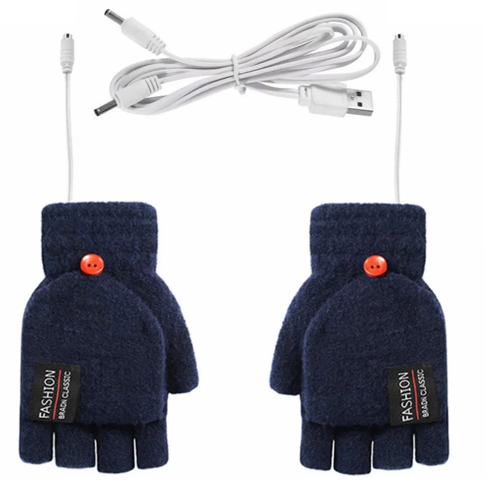 ThermoLoom USB Heizhandschuhe| 3 Wärmestufen| Weiches Strickmaterial| Unisex Einheitsgröße – Schuhe