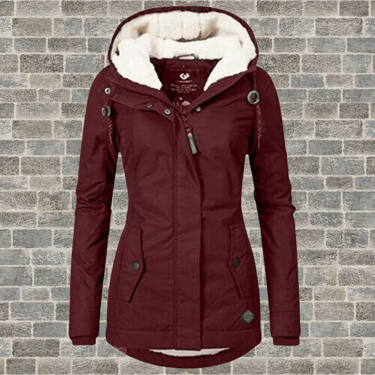 Winterjacke für Damen mit Fellfutter und Plissee-Details – Bild 7 von 7
