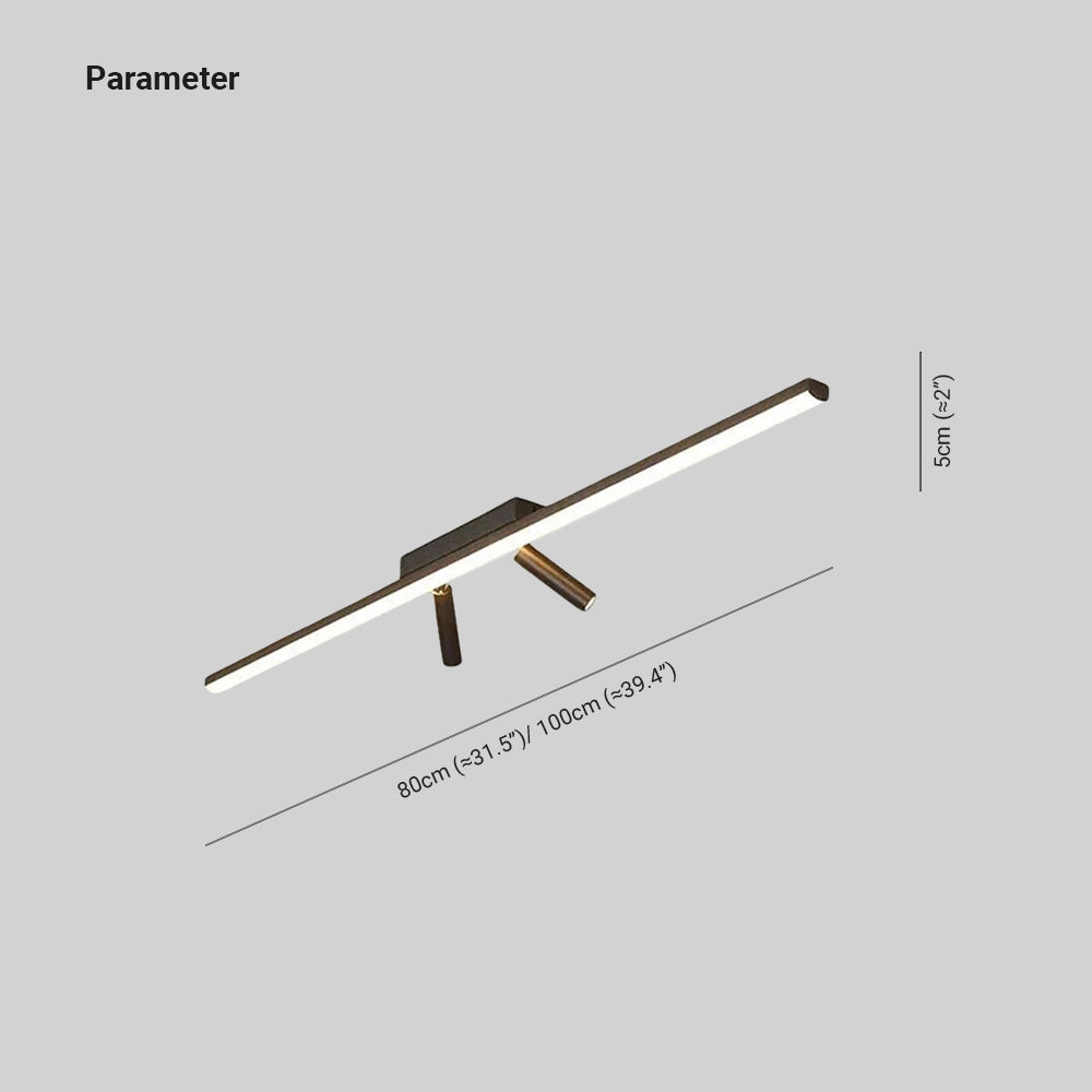 Linear LED Deckenleuchte Schwarz Wohnzimmer – Bild 2 von 8