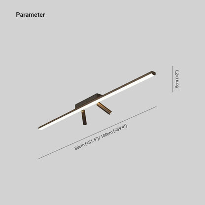 Linear LED Deckenleuchte Schwarz Wohnzimmer – Bild 2 von 8
