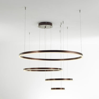 Pendelleuchte Tir-Kreis Ring Moderne Schwarz/Gold/Kaffee Metall Schlafzimmer – Bild 3 von 21