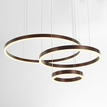 Pendelleuchte Tir-Kreis Ring Moderne Schwarz/Gold/Kaffee Metall Schlafzimmer – Bild 4 von 21