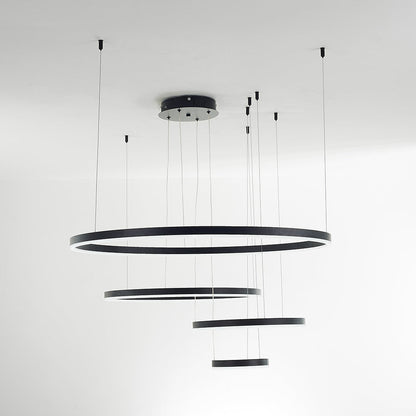 Pendelleuchte Tir-Kreis Ring Moderne Schwarz/Gold/Kaffee Metall Schlafzimmer – Bild 6 von 21