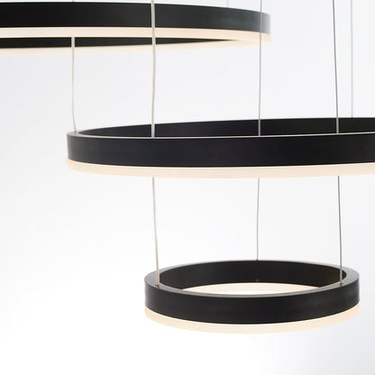 Pendelleuchte Tir-Kreis Ring Moderne Schwarz/Gold/Kaffee Metall Schlafzimmer – Bild 7 von 21