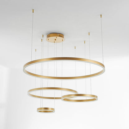 Pendelleuchte Tir-Kreis Ring Moderne Schwarz/Gold/Kaffee Metall Schlafzimmer – Bild 8 von 21