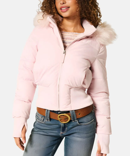 Damen Gesteppt Winterjacke mit Warm & Abnehmbarer Kapuze – Bild 10 von 20
