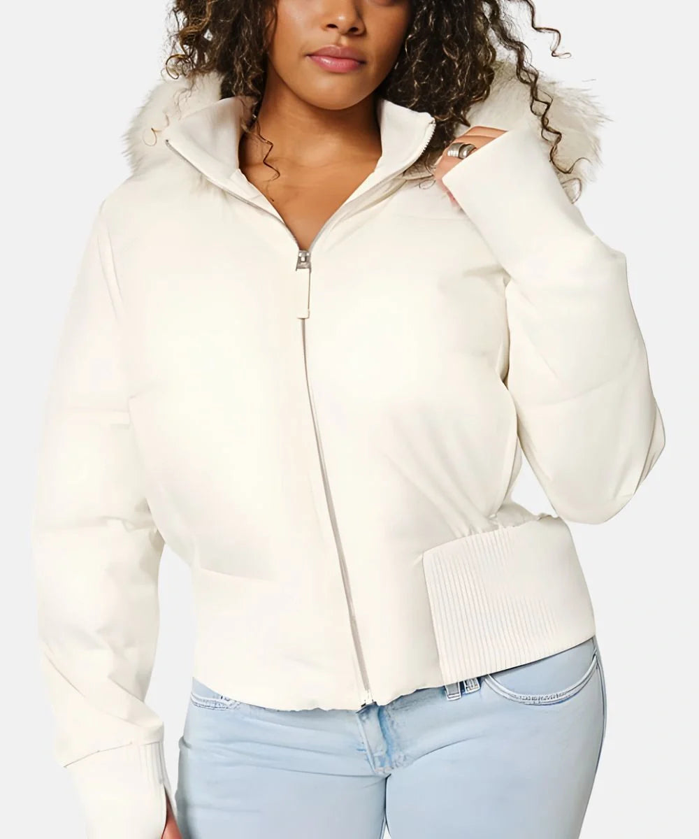 Damen Gesteppt Winterjacke mit Warm & Abnehmbarer Kapuze – Bild 6 von 20