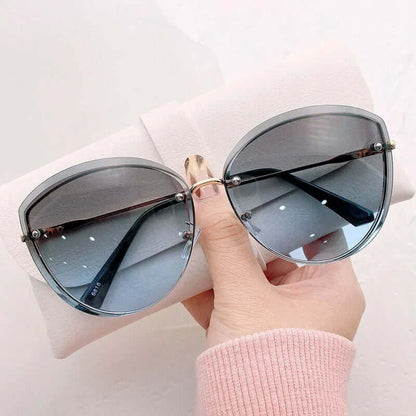 Sonnenbrille Damen, Randlose Katzenaugenform UV400 – Bild 12 von 15