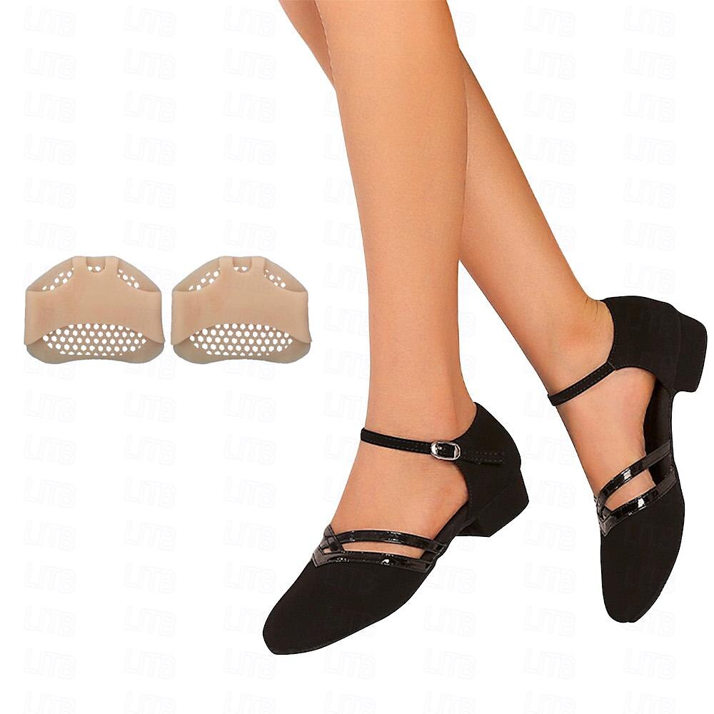 Moderne Tanzschuhe für Damen - Schwarz - Hochwertiges Wild – Bild 2 von 8