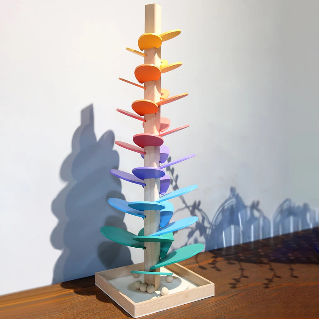 Interaktiver Regenbogen-Murmelturm für Kinder – Bild 7 von 7