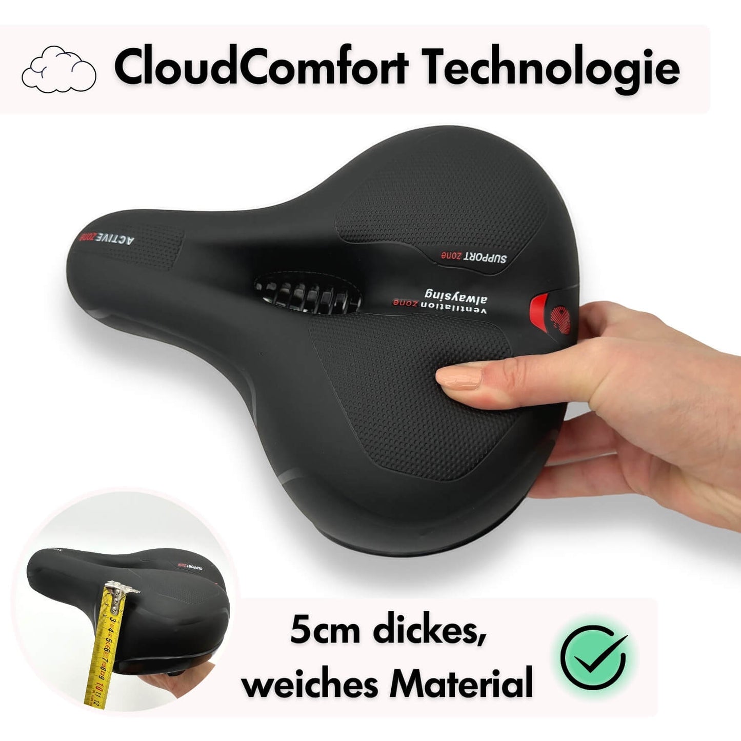 CloudComfort Pro Fahrradsattel - Detailansicht