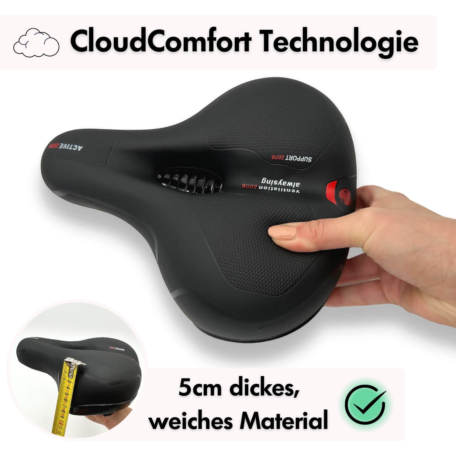 CloudComfort Pro Fahrradsattel - Detailansicht