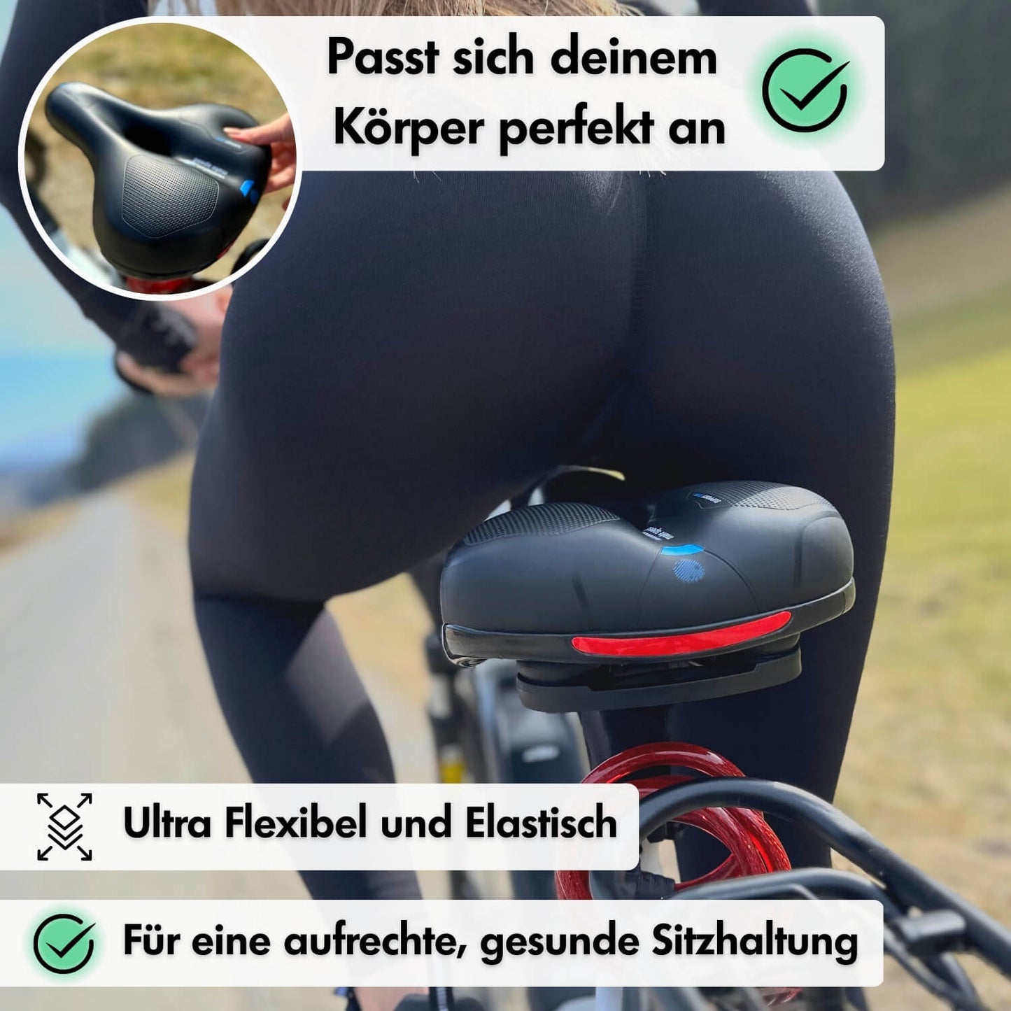 CloudComfort Pro Fahrradsattel - Seitenansicht