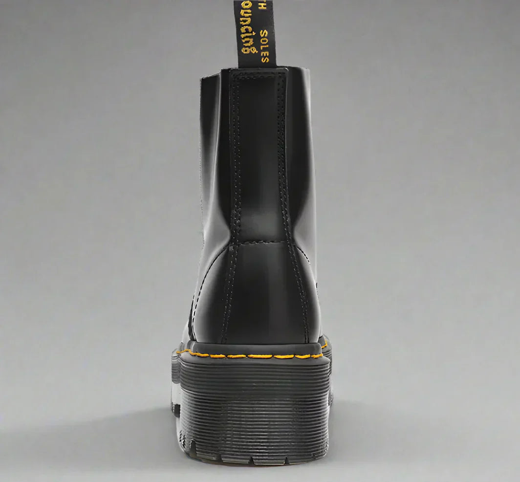 Damen Leder Schnürstiefel - Robust & Elegant - Schwarz – Bild 4 von 7