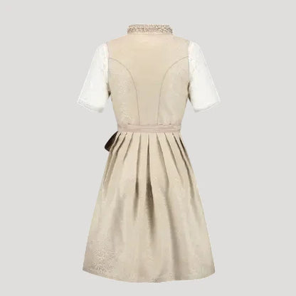 Traditionelles Deutsches Dirndlkleid mit Schnürmieder und Spitzenbluse – Bild 2 von 3