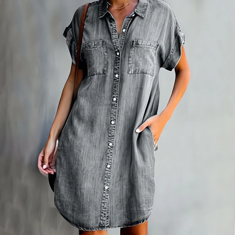 DAPHNÉ DENIM JURK – Bild 2 von 3