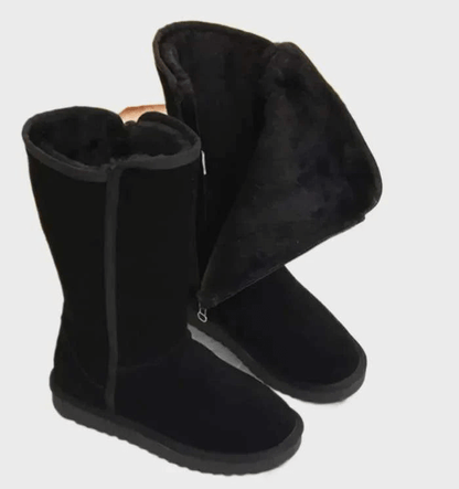 Suede Schaffell Damenstiefel – Bild 3 von 4