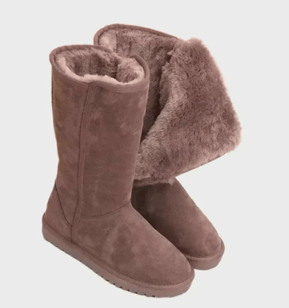 Suede Schaffell Damenstiefel – Bild 4 von 4