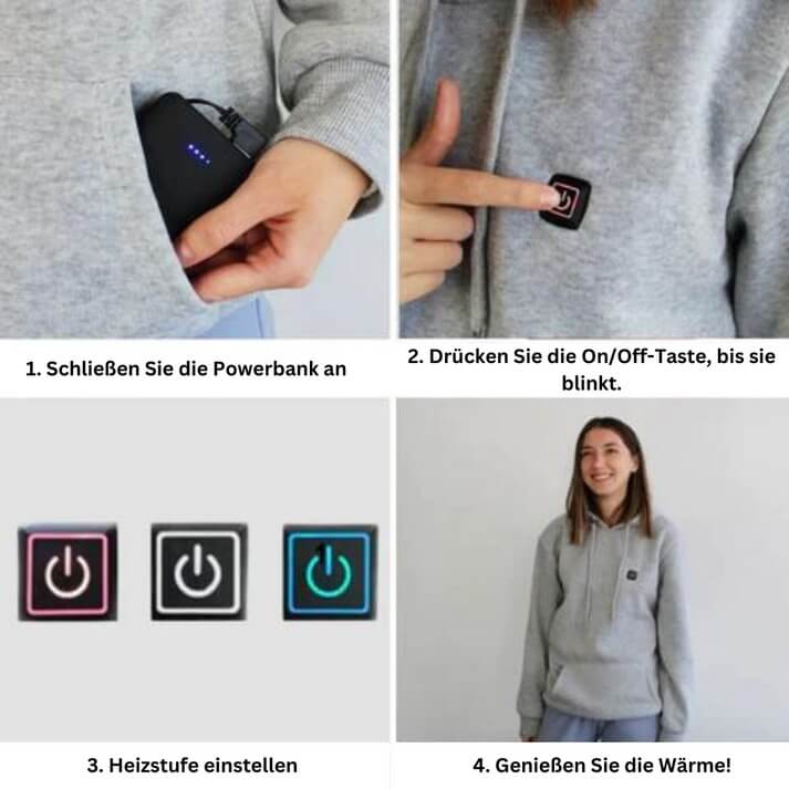 SmartHoodie Beheizter Unisex-Kapuzenpullover – Bild 3 von 9