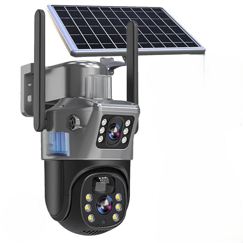 DualGuard | 4K Sicherheitskamera mit Solarpanel – Solarleuchte
