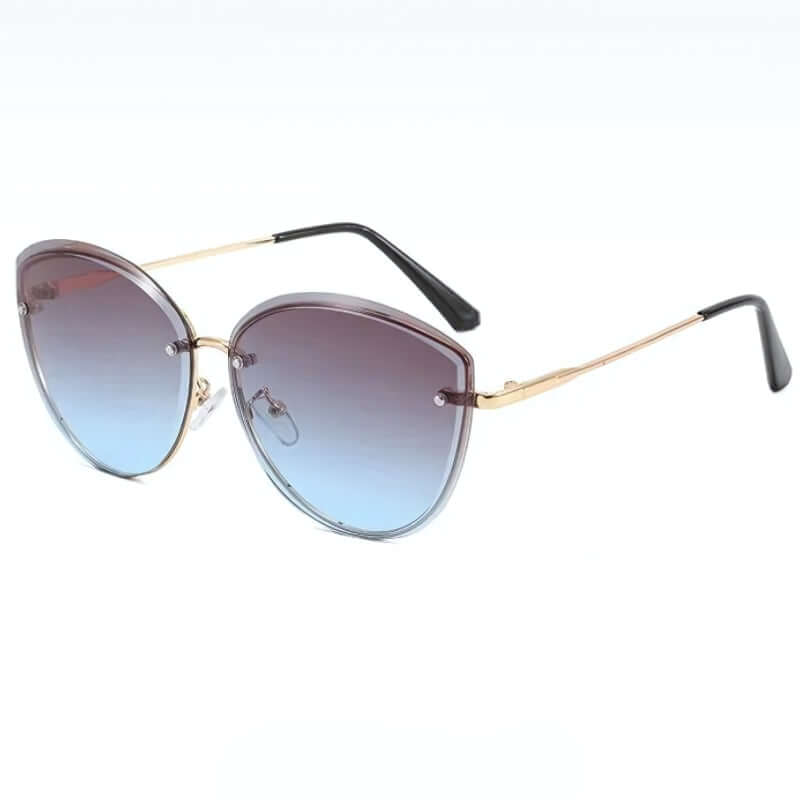 Sonnenbrille Damen, Randlose Katzenaugenform UV400 – Bild 8 von 15