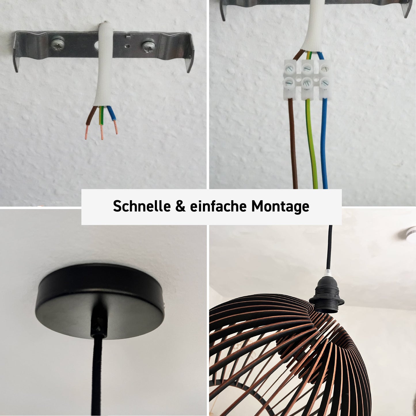 Pendelleuchte BOLA aus Holz