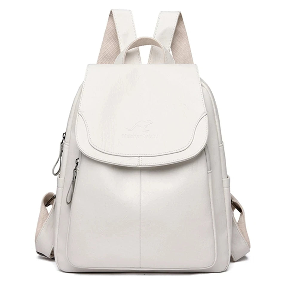 Diebstahlsicherer Lederrucksack für Damen | Stil und Sicherheit – Tasche
