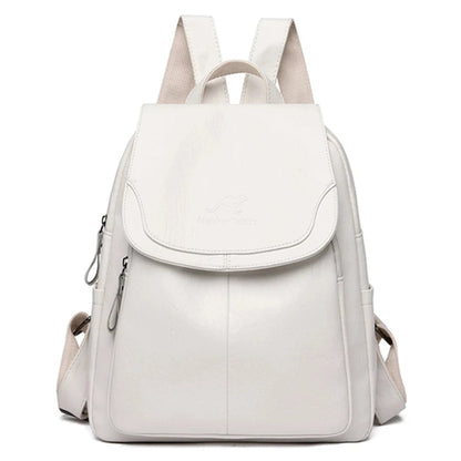 Diebstahlsicherer Lederrucksack für Damen | Stil und Sicherheit – Tasche