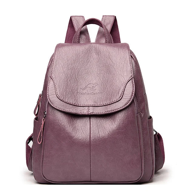 Diebstahlsicherer Lederrucksack für Damen – Bild 11 von 11