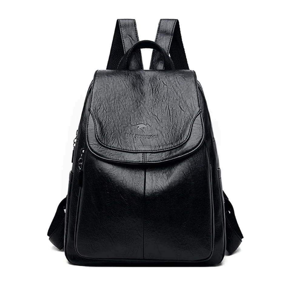 Diebstahlsicherer Lederrucksack für Damen – Bild 4 von 11
