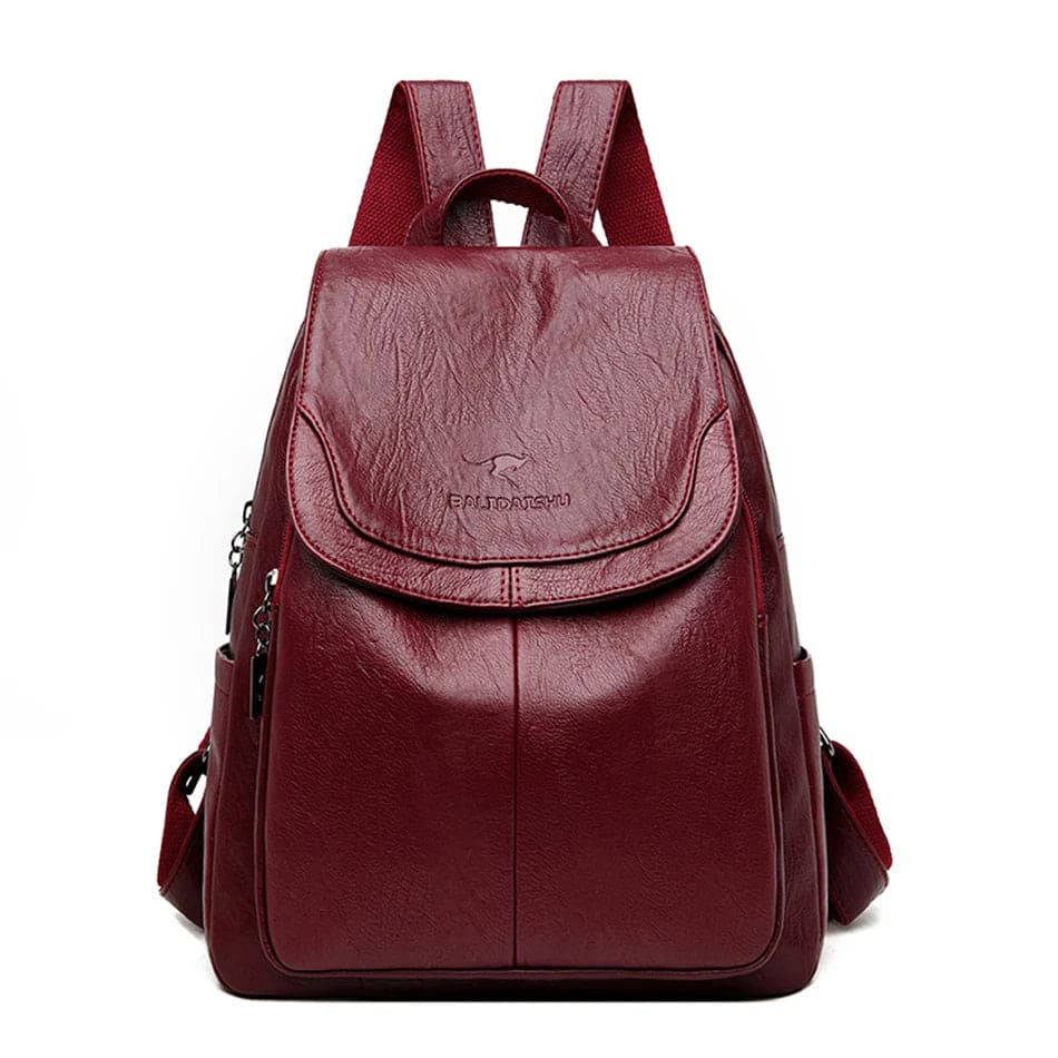 Diebstahlsicherer Lederrucksack für Damen – Bild 6 von 11