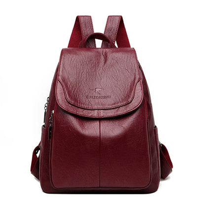 Diebstahlsicherer Lederrucksack für Damen – Bild 6 von 11