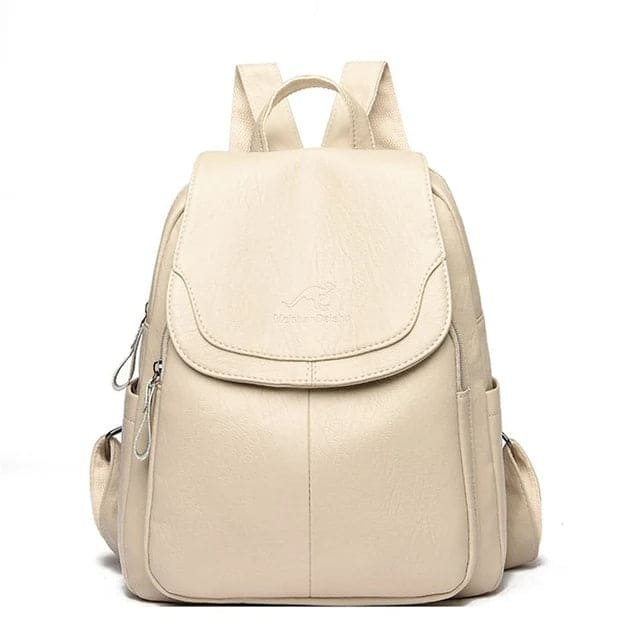Diebstahlsicherer Lederrucksack für Damen – Bild 8 von 11