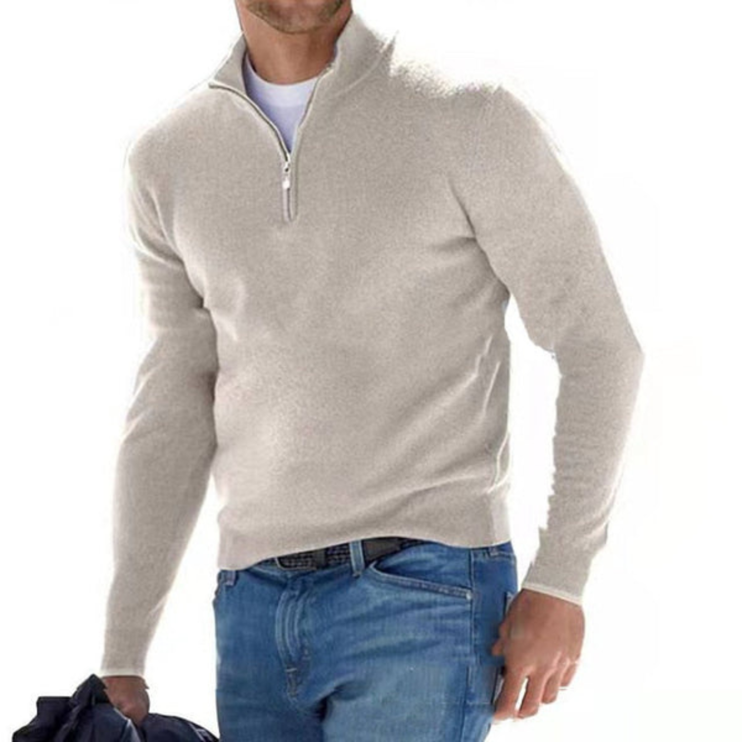 Merino V-Ausschnitt Herrenpullover – Bild 4 von 7