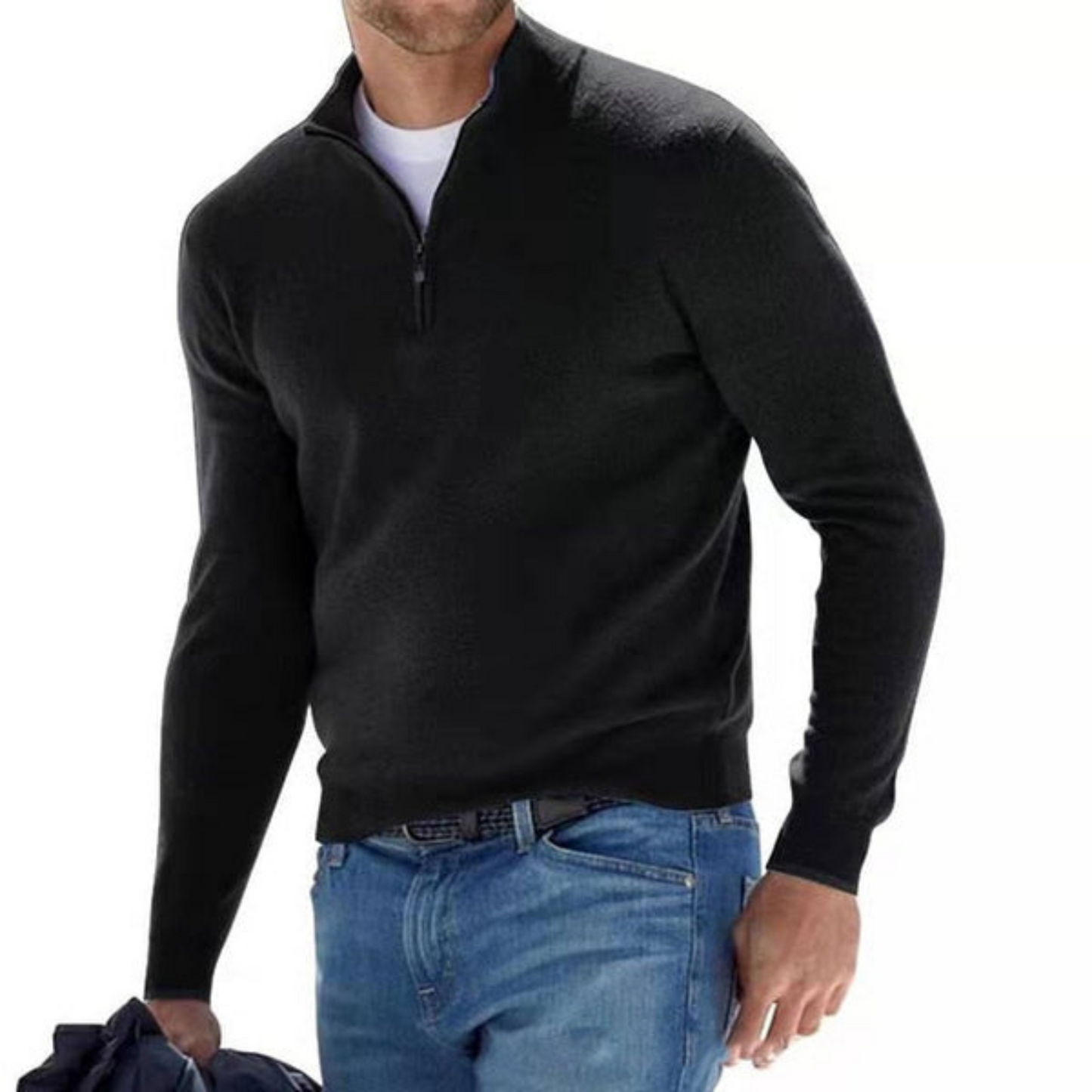 Merino V-Ausschnitt Herrenpullover – Bild 5 von 7