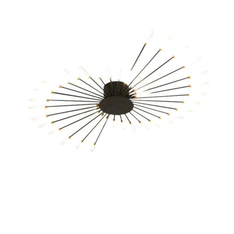 Industrial LED Deckenleuchte Schwarz/Gold Wohnzimmer Metall – Bild 11 von 24