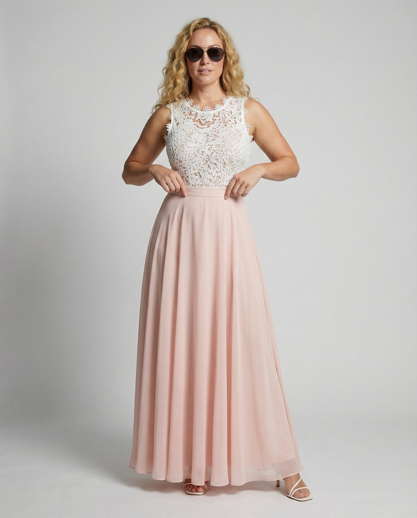 Elegantes Damen Sommerkleid aus Spitze für Sommer | Heidi-Mode – Damenkleid