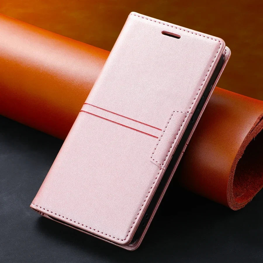 Google Pixel Leder-Wallet-Hülle - im Einsatz