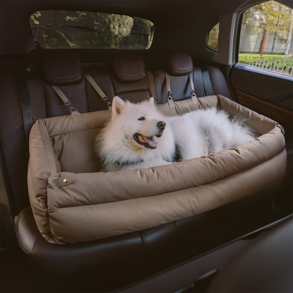 Deluxe Hundesitz fürs Auto - Kunstleder Komfort – Bild 13 von 36