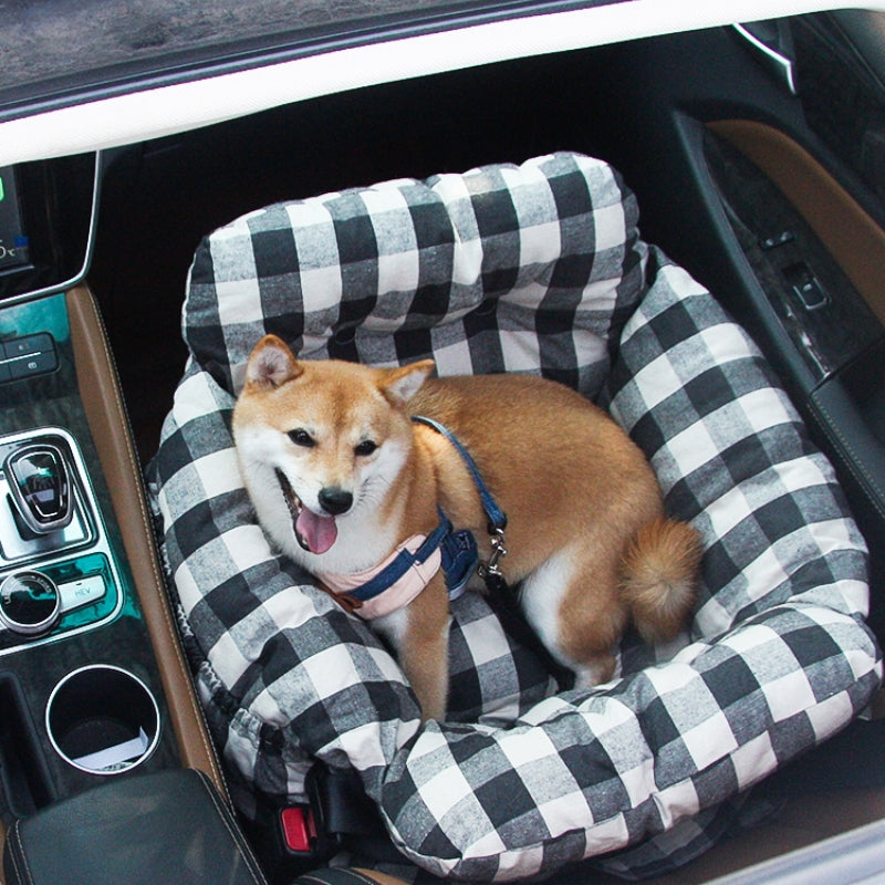 Großer Hundeautositz - Tragbares, Gemütliches Polster für Ausflüge – Bild 25 von 29