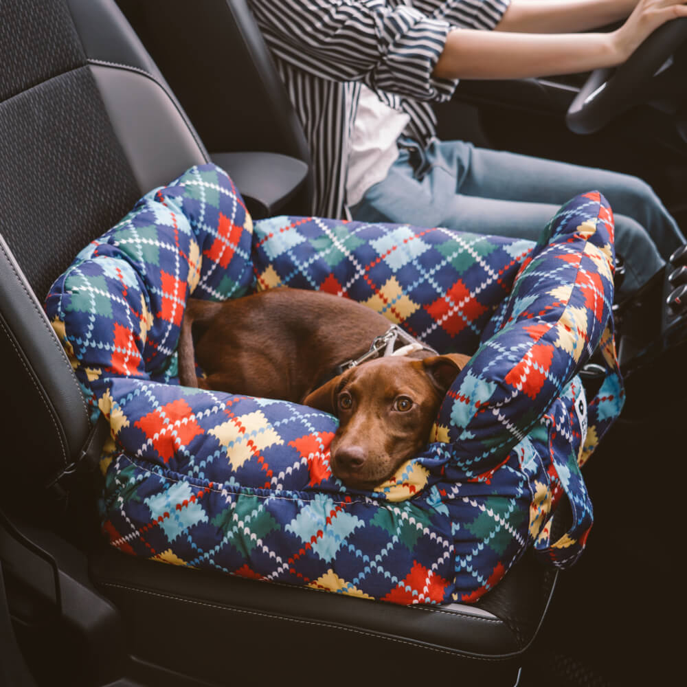 Großer Hundeautositz - Tragbares, Gemütliches Polster für Ausflüge – Bild 13 von 29