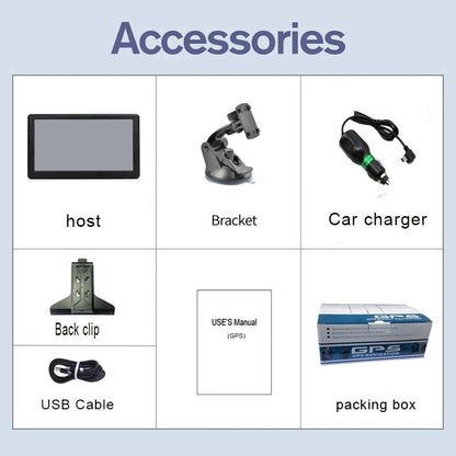 7" Auto- & LKW-GPS-Navigationssystem mit Echtzeit-Verkehrsinformationen