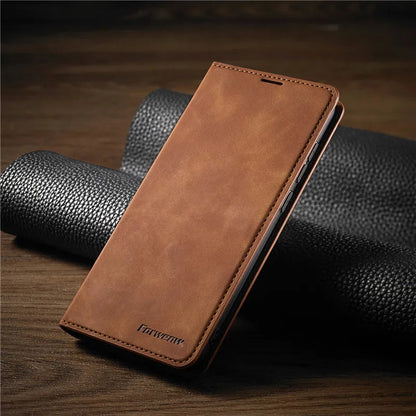 iPhone Leder-Wallet-Hülle – Magnetische Kartenhalter-Funktion 5