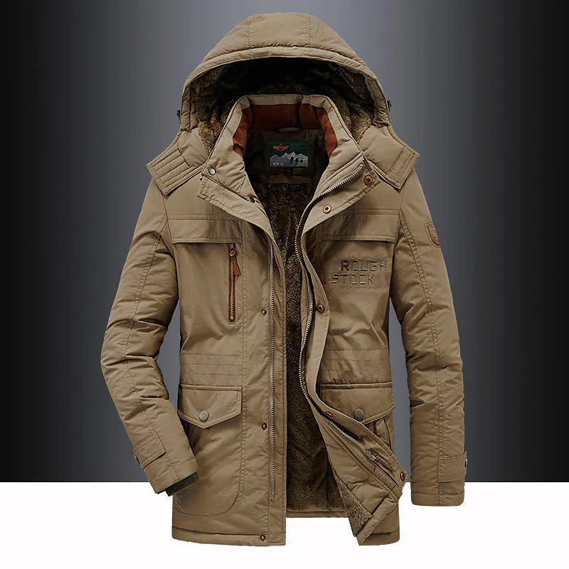 Lässige Wattierte Parka-Jacke - Detailansicht