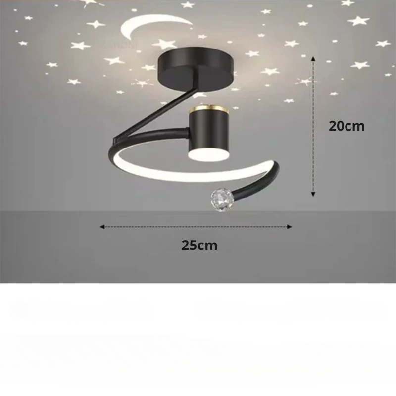 LED Deckenleuchte mit Sternenhimmel – Modernes Kronleuchter Design für Kinderzimmer und Wohnzimmer