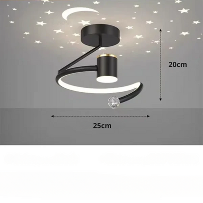 LED Deckenleuchte mit Sternenhimmel – Modernes Kronleuchter Design für Kinderzimmer und Wohnzimmer