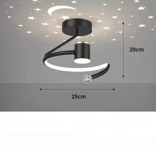 LED Deckenleuchte mit Sternenhimmel – Modernes Kronleuchter Design für Kinderzimmer und Wohnzimmer