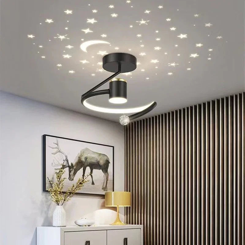 LED Deckenleuchte mit Sternenhimmel – Modernes Kronleuchter Design für Kinderzimmer und Wohnzimmer 2
