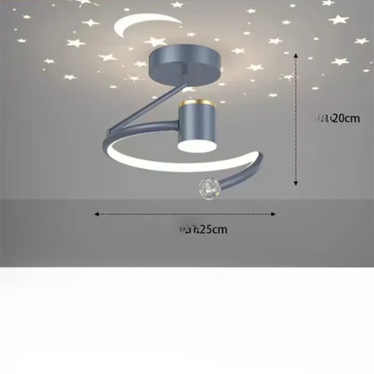 LED Deckenleuchte mit Sternenhimmel – Modernes Kronleuchter Design für Kinderzimmer und Wohnzimmer 6