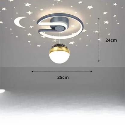 LED Deckenleuchte mit Sternenhimmel – Modernes Kronleuchter Design für Kinderzimmer und Wohnzimmer 8